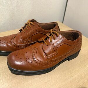 ACE Boys’ Oxford Dress Shoes – Size 1.5M – Brown Wingtip